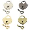 Metalen Wensslot Mini Hart Vintage Hangsloten Met Sleutel Sieradendoos Decoratief Hangslot voor Geliefden, Meisjes, Studenten