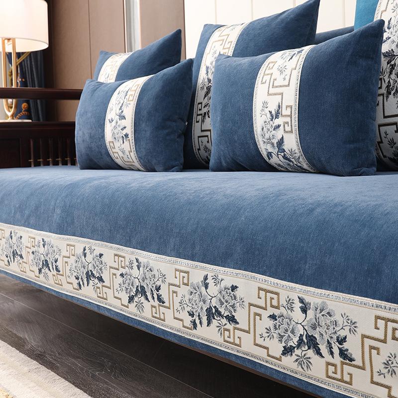 

Универсальная диванная подушка из синели Four Seasons, новая китайская нескользящая высококачественная диванная подушка из цельного дерева, подлокотник, спинка, полотенце 70*70