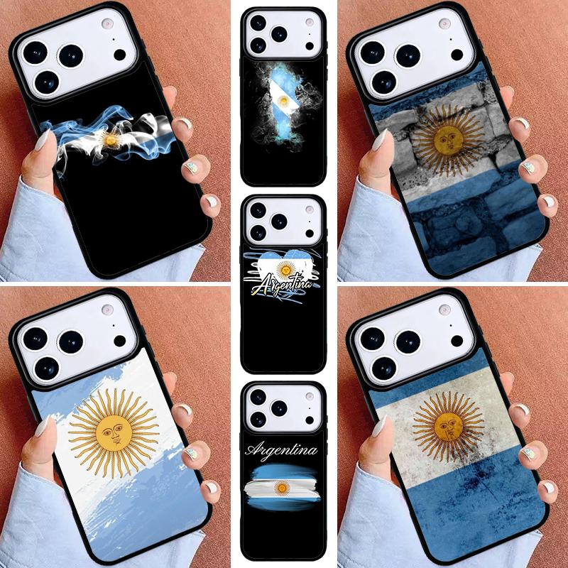 Argentina Flag Phone Case for iPhone 16e 15 14 13 12 17 Pro Max Plus Air 17pro Cover Coque