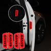 4PCS Car Door Open Reflective Universal Stickers Auto Exterior Night Reflection Warning Tape Colorful Safety Warning Reflective