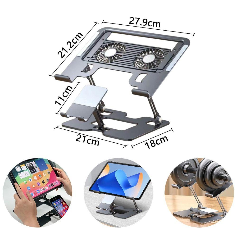 Carbon Steel Tablet Stand Foldable Cooling Bracket High Quality 2-in-1 Laptop Stand Office