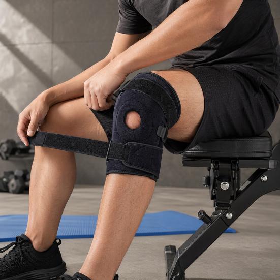 Knee Brace for Men Women, Knee Compression Sleeve with Adjustable Strap, Patella Gel Pad, Sports Knee Support for Meniscus Tear, Arthritis, Joint
