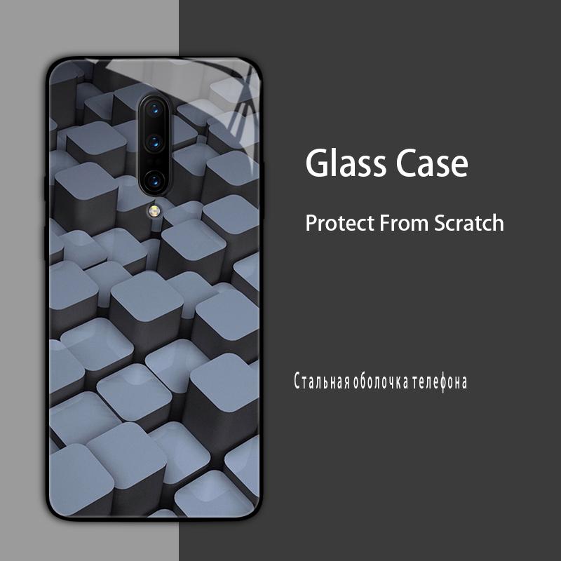 For Oneplus 7 Pro Case Cover Tempered Glass Case Hard Shockproof Coque Bumper For One Plus 7T Pro 7 T Protect Case oneplus7T