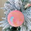 Glitter Sequin Christmas Balls Pendant 10cm Merry Christmas Decor  New Year Gift