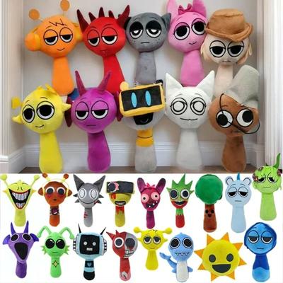 Hra Sprunki Plyšové hračky Sprunki Incredibox Figúrky plyšových bábik Kreslené plyšové zvieratká Ozdobný vankúšik Vianočný darček k narodeninám