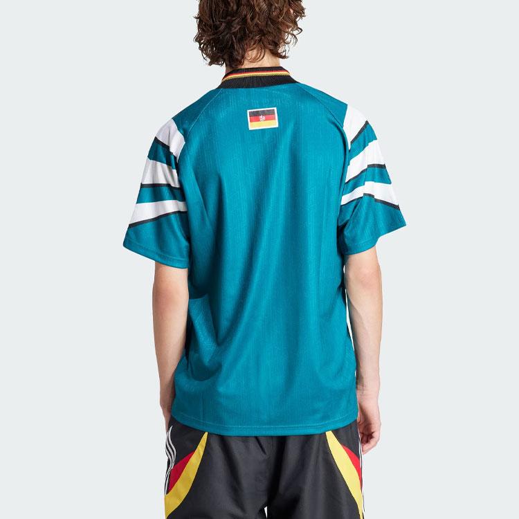 Adidas Germany 1996 Away Jersey Casual Sport Short Sleeve Football Shirt Men Tops Deep-Grass-Green IT7751