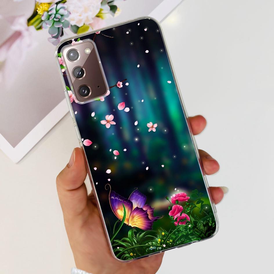 For Samsung Note 20 5G Case SM-N981B Popular Flower Slim Soft Silicone Phone Cover For Samsung Galaxy Note20 Ultra 5G Funda Capa