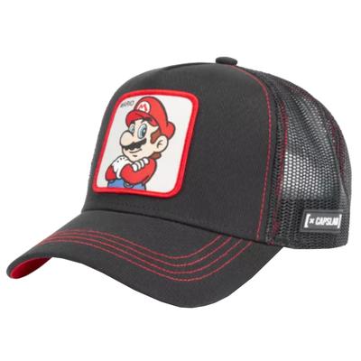 Super Mario Bros Cap, Mens Black Cap