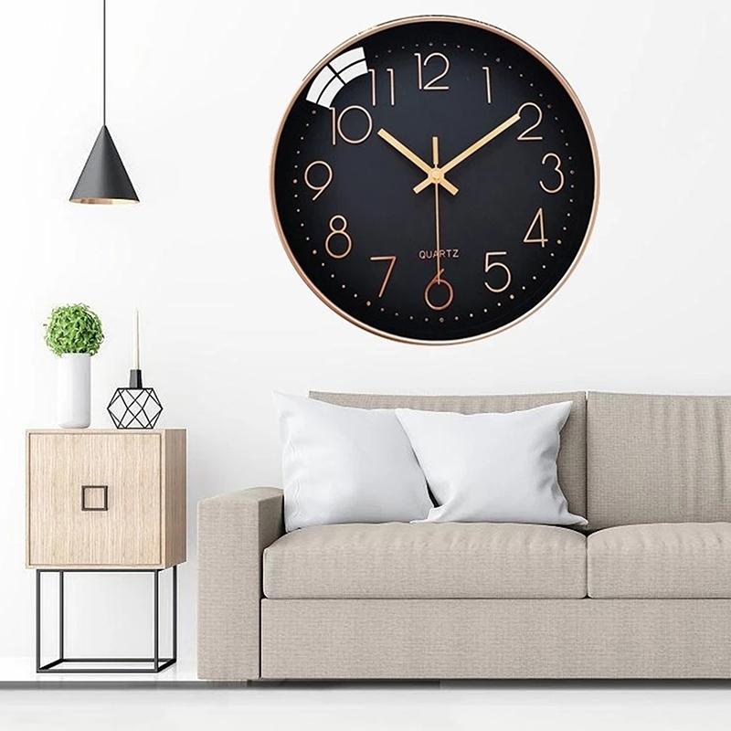 Orologio da Parete 12 Pollici Design Moderno Legno Nordico Soggiorno Meccanismo Silenzioso Camera da Letto Cucina Ufficio Orologi Brevi Meccanismo
