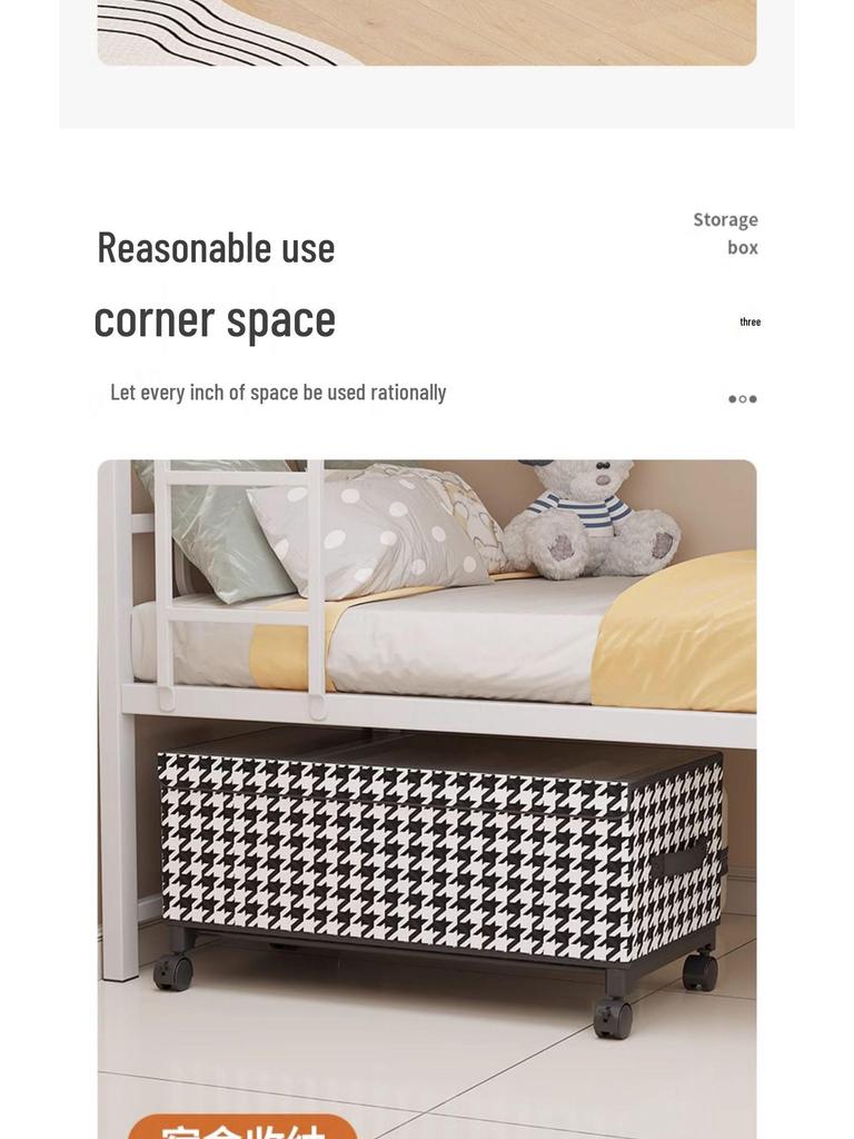 Transparente staubdichte Kleideraufbewahrungsbox mit Rädern für Schlafzimmer