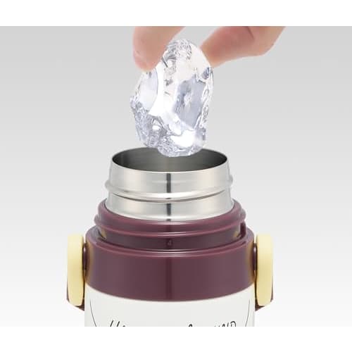 Skater Children's Water Bottle, 2-Way, Straw/Cup, 400ml Capacity, Curious George Design, Size 25, Boys and Girls, Stainless Steel, Lightweight, Insula