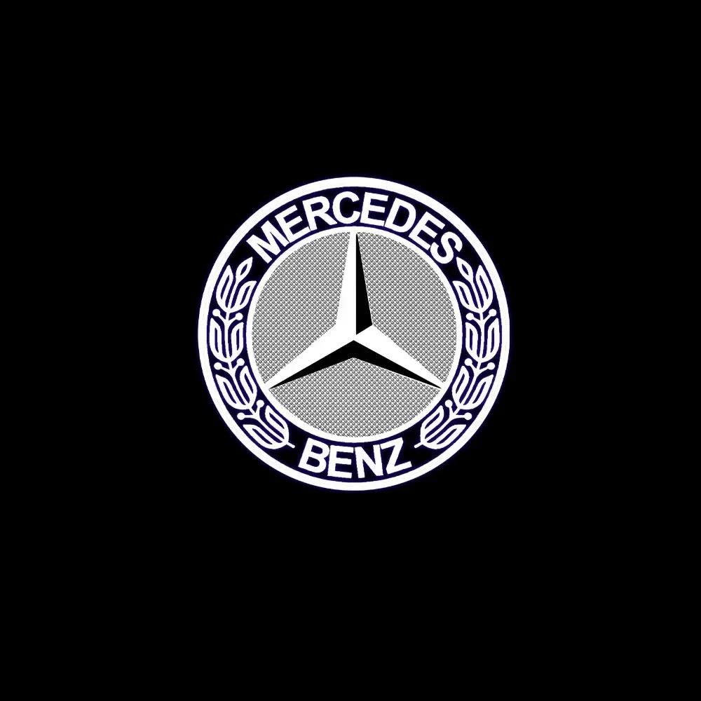 Hot Car Sticker 2pcs Car Door Light Laser Logo Decor Project Ghost Lamp For Mercedes Benz A B C M ML GLA GLS E Class W176 W205 W