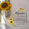 Nana/Grammy Gifts: Sunflower Acrylic Heart Sign – Grandma Birthday/Christmas (from Grandchildren).