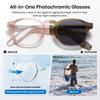 Magic Glasses Photochromic Glasses Frame and Lenses Change Color Blue Light Protection Use Suits for Mountain Stylish Light Pink To Glass Green