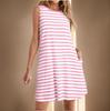 Ladies' Loose Comfortable Casual And Fashionable Striped Plaid Sleeveless Dress