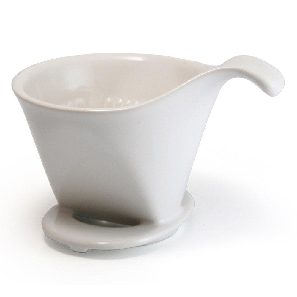 ZEROJAPAN Gift Coffee Dripper L Cafe Mug Set & (with Tray), Ivory, DMZ-16 WH/IV