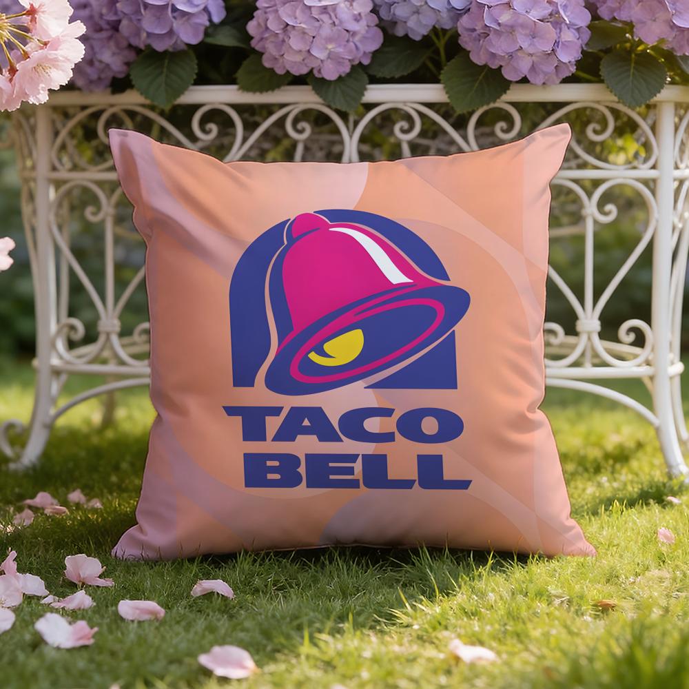 Mexican Flavor T-Taco B-Bell Cushion Cover Home & Car Dual-Scene Pillow Cover: Reversible for Premium Comfort