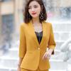 Naviu New Fashion Blazer Women Jackets for Summer Clothes Half Sleeve White Coat Office Lady Work Wear Tops
