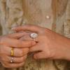 Luxurious Sparkling Zircon Square Women's Ring, Exquisite and Fashionable Wedding Banquet Jewelry Accessories