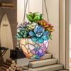 Colorful Blue Enchantress Vase 2D Acrylic Disc With Chain Jewelry Pendant Porch Decoration Hanging Sign