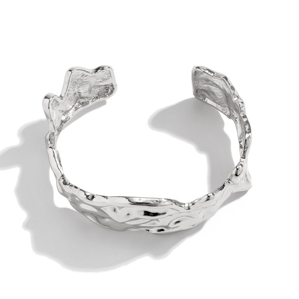 Chunky Irregular Liquid Metal Choker Grunge Necklace for Women Trendy Punk Collier Jewelry Festive Gifts