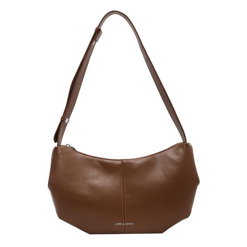 Retro large-capacity bag Commuter women's bag Casual shoulder armpit bag New dumpling bag