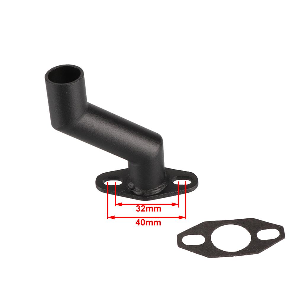 

40mm Intake Pipe Long Carburetor Intake Manifold With Gasket for Dual Punch 49cc 60cc 66cc 80cc Motorized Motorcycle Accessories чорний