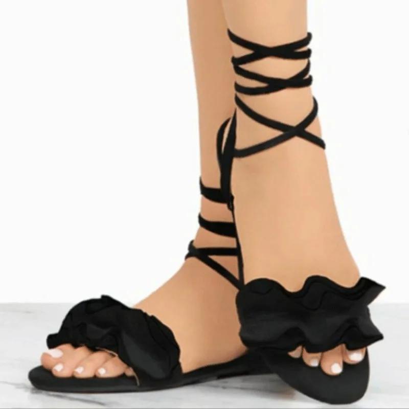 2025 Summer Women Sandals Ankle Strap Gladiator Sandals Women Shoes Ladies Leisure Beach Sandals Shoes Women