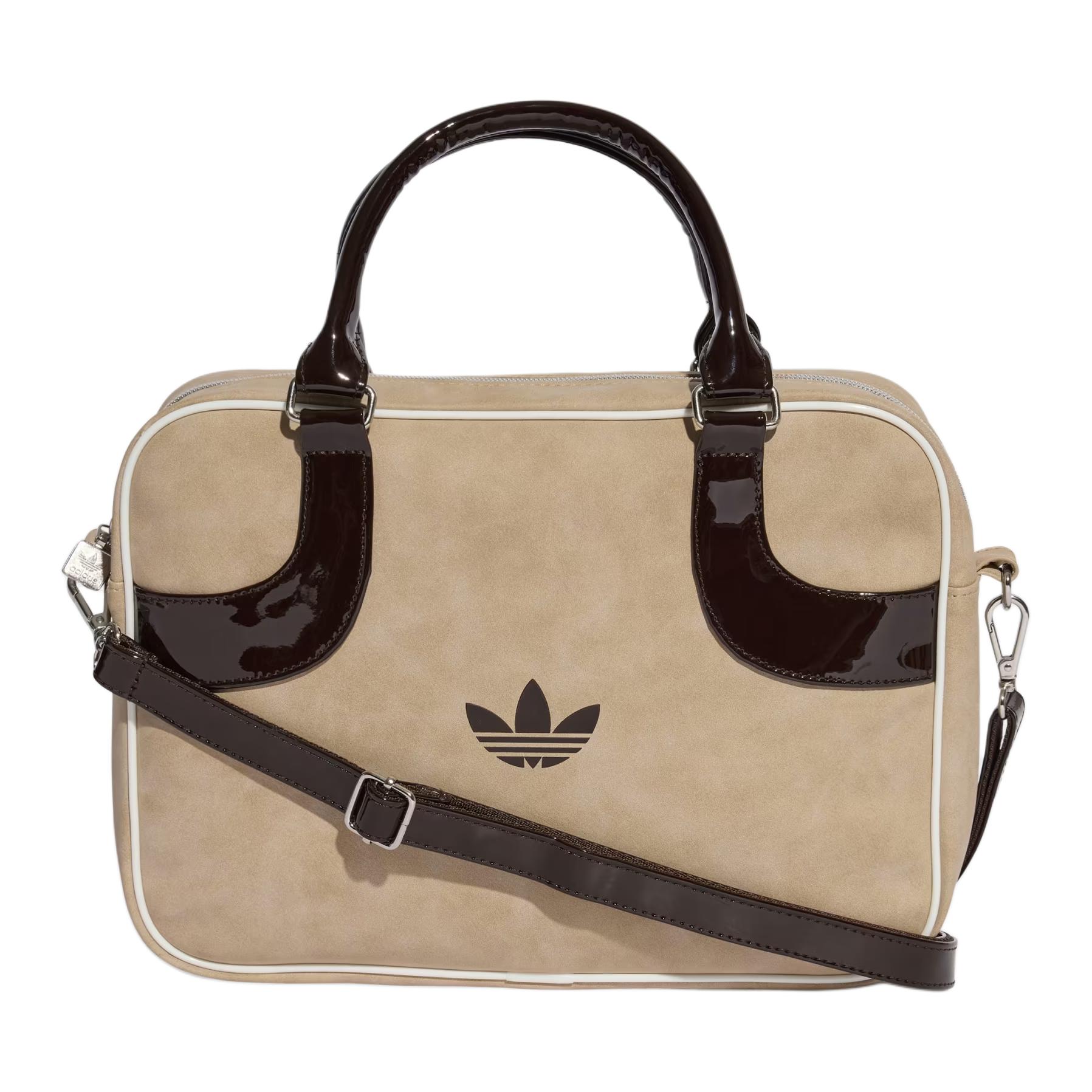 Adidas Originals 7.1L Detachable Adjustable Shoulder Strap PU Shoulder Tote Bag Medium Unisex Tote Bag Khaki JW0298 Khaki