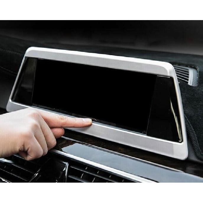 ABS Silver Inner Navigation GPS Screen Cover Trim For BMW 5 Series G30 2018-