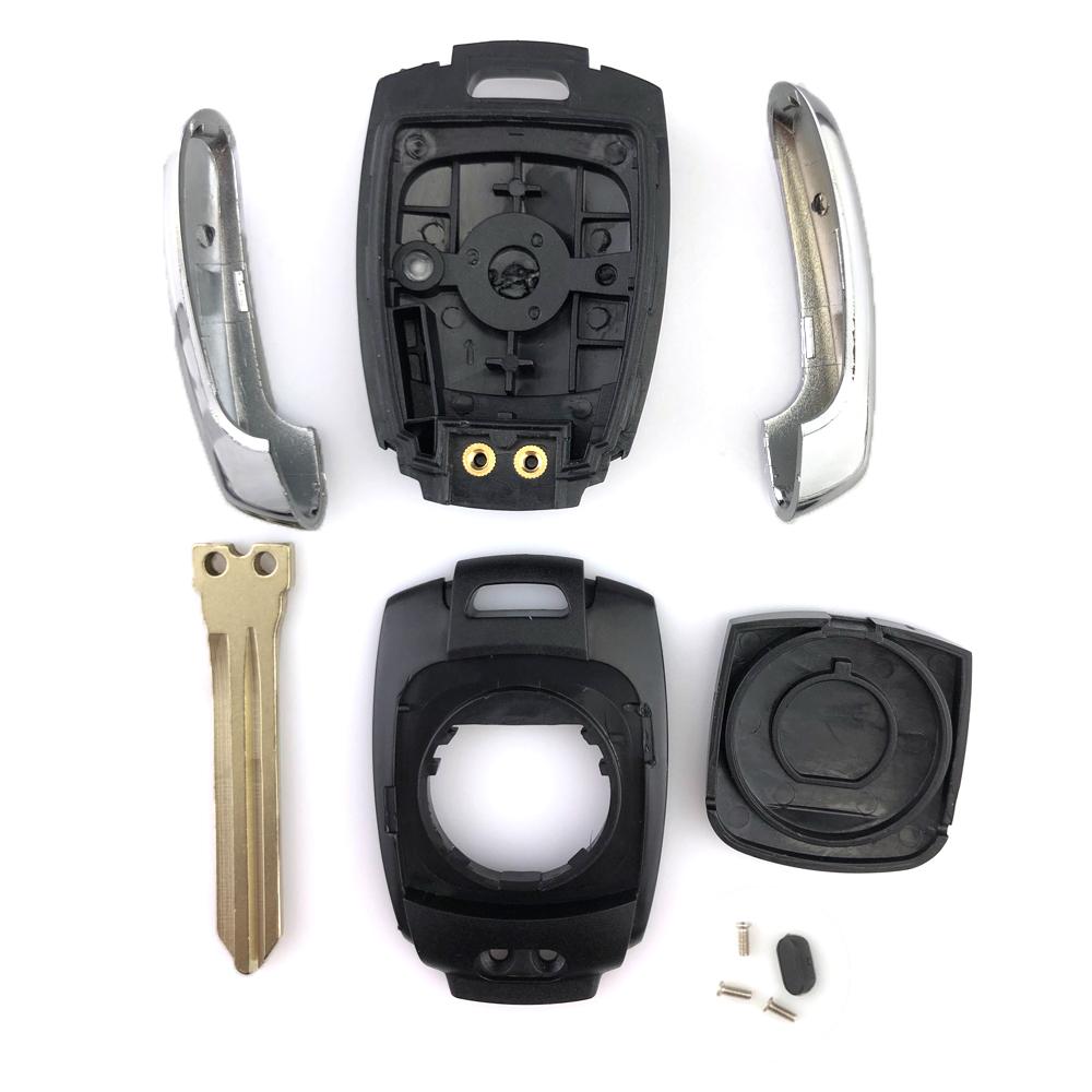 YIQIXIN Remote Car Key Shell Cover Case For Ssangyong Actyon Kyron Rexton Korando 2012 Action 2012 2 Buttons No Logo Uncut Blade