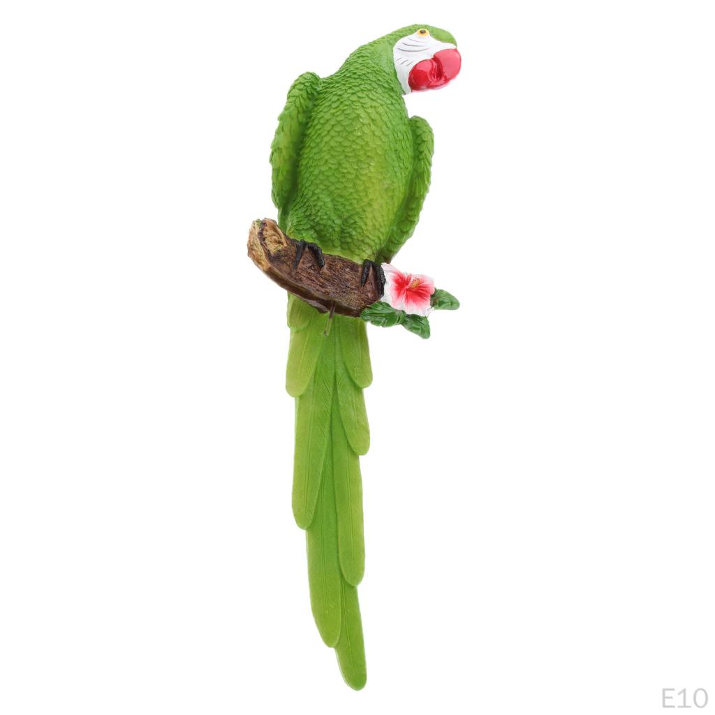 Parrot Figurines Birds Crafts Hanging Ornament Sculptures