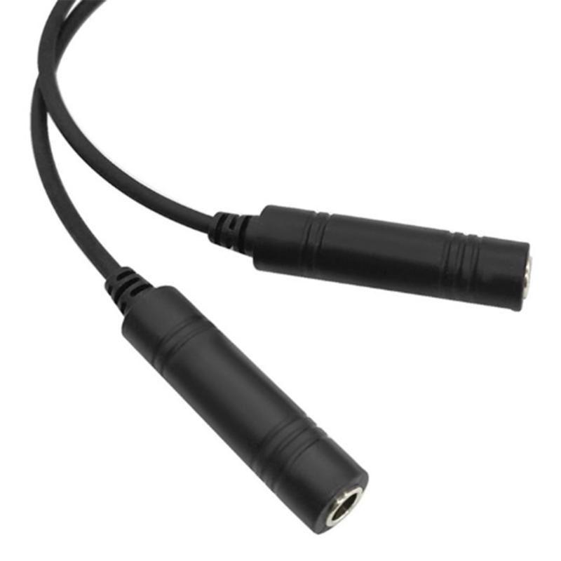 Professional U174/U Helicopter Headset Converter Cable Cord for Double Plugs Aviation Interfaces Tactical Communication