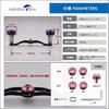 HEIGHTEN Baitcasting Reel Handle 105mm Knob SHIMANO DAIWA Abu Garcia Compatible Burnt Knob Black and Cherry Pink V2.0 24.5mm V2.0-105mm
