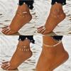 Gold Silver Color Bohemia Anklets For Women Multilayer Star Pendant Foot Chain Ankle Bracelet Boho Anklet Accesorios Mujer