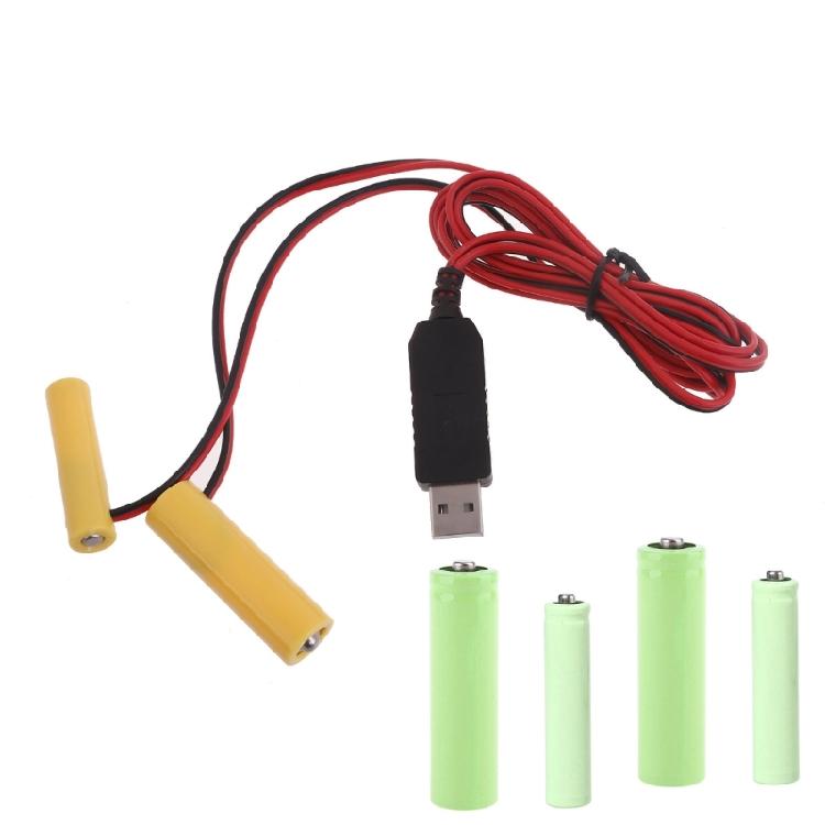 

1 in 2 USB Power Supply 4.5V LR03+LR06 Battery Eliminators Switches for LED Light 1