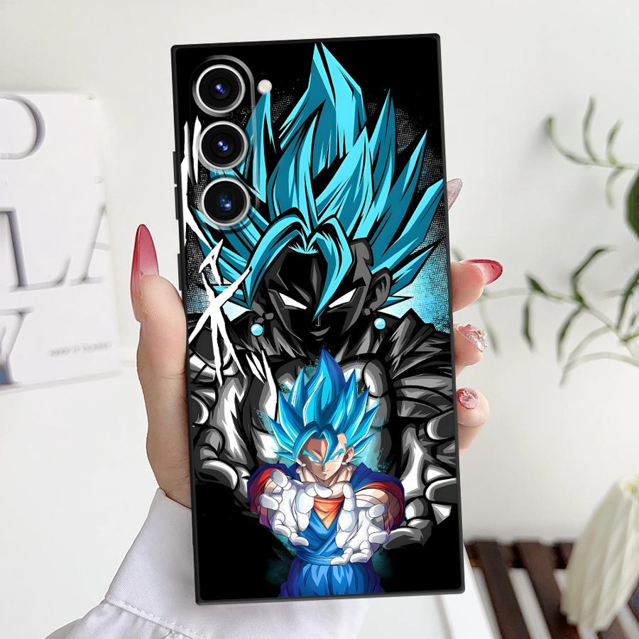 Schwarze Weiche Handyhülle für Samsung Galaxy S20 S23 Ultra S24 Plus S21 FE S25 Edge Dragon Ball Goten Goku