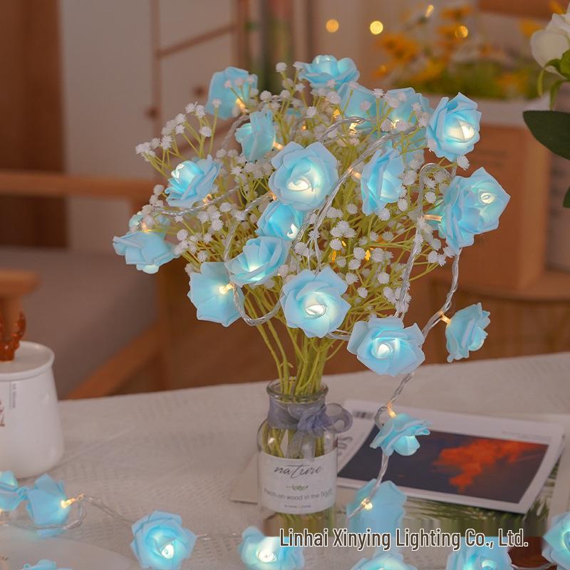 

LED Rose Flower String Lights for Romantic Decor, Valentine s Day, Proposals & Weddings 1.5m 10 Lights USB (Constant)
