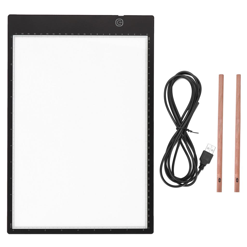 Light Box A4B Black Artcraft Tracing Pad with Pencils USB Cable for Children Designers Painting Imitating Copying