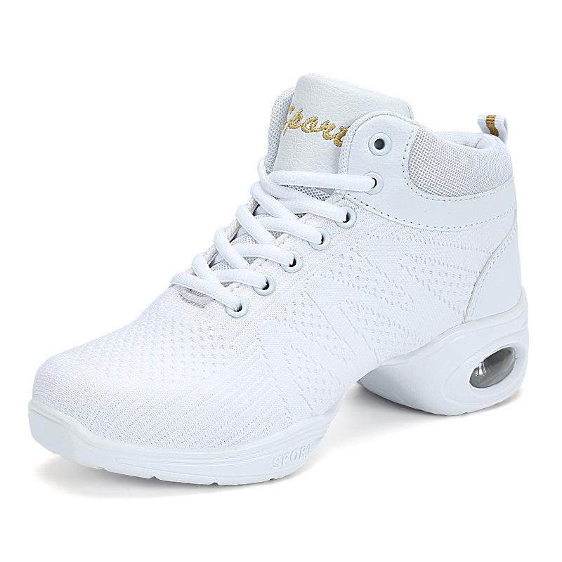 Autumn High-Top Height-Boost Mesh Dance Shoes for Adults - Soft-Soled Jazz & Modern Square Dance Footwear