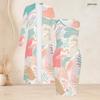 Women Plus Size Two Piece Outfit Geometric Printed Long Sleeve Open Front Cardigan Sleeveless Bodycon Dress