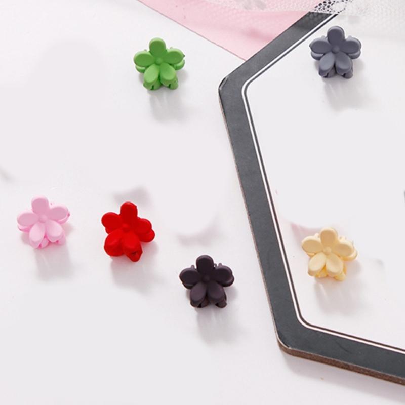 Pack Of 10 Small Hair Clip For Women Little Girl Plastic Lovely Flower Hair Claw Hair Styling Accessories for Daily Wear