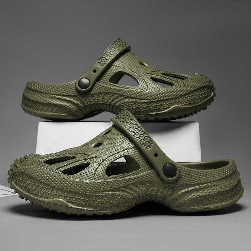 Yto Curtain Men's Summertime Beach Clogs For Outside Sandal Shoes Breathable Slide Shoes Eva Slides Daily Garden Shoes Beach Slide Shoes Cm
