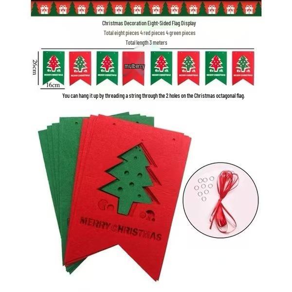 Felt Christmas Decoration Hanging Ornaments for Indoor Photo Props and Backgrounds