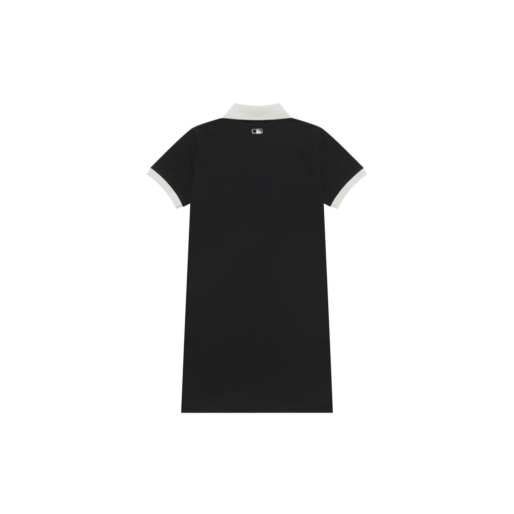 New MLB New York Yankees Basic Collection SS25 Short Sleeved Dress Women's Black 3FOPB0253-50BKS