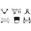 For Ford Fiesta 2009-2013 Carbon Fiber Gear Shift Panel Door Handle Bowl Steering Wheel Multimedia Knob Trim Sticker