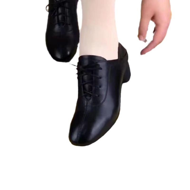 Thick-heeled Single Shoes, Women's Soft Leather, Spring Fashion, All-match Small Leather Shoes, Mid-heel, Deep-mouthed Women's Shoes, Mother Shoes