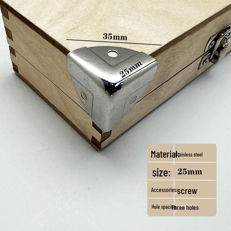 Narożnik ze stali nierdzewnej do pudełek rzemieślniczych 25x25mm