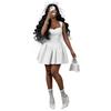 2026 European & American Slimming Sleeveless Square Neck Puffy Dress - Spicy Girl Style Fashion