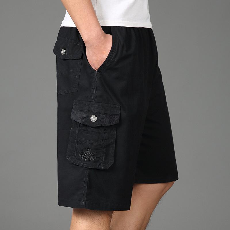 Men's Plus Size Casual Shorts Summer Pure Cotton Workwear Shorts Multi Pocket Loose Breathable Five Quarter Pants Beach Pants Shorts Men’s